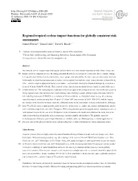Regional Tropical Cyclone Impact Functions for Globally Consistent Risk Assessments Samuel Eberenz1,2, Samuel Lüthi1,2, David N