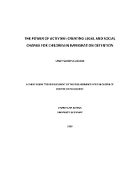 The Power of Activism: Creating Legal and Social Change for Children in Immigration Detention