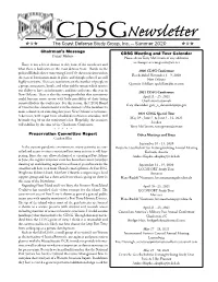 CDSG Newsletter - Summer 2020 Page 2