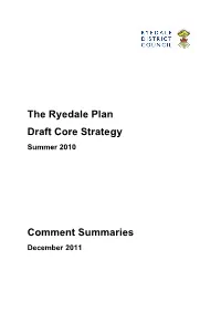 Comment Summaries 2010