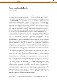 Contextualism in Ethics 2019 Draft