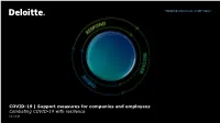 COVID-19 | Support Measures for Companies and Employees Combating COVID-19 with Resilience June 2020 Index