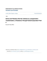 Feminism As Jurisgenerative Transformation, Or Resistance Through Partial Incorporation? Part II