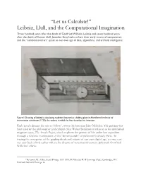 “Let Us Calculate!” Leibniz, Llull, and the Computational Imagination