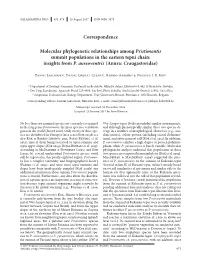 Molecular Phylogenetic Relationships Among Pristimantis Summit Populations in the Eastern Tepui Chain: Insights from P