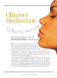 Olfactory Dysfunction