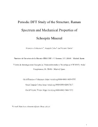 Periodic DFT Study of the Structure, Raman Spectrum and Mechanical