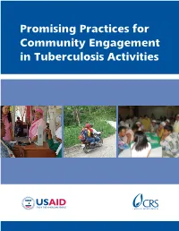 Promising Practices for Community Engagement in Tuberculosis Activities
