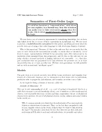 Semantics of First-Order Logic