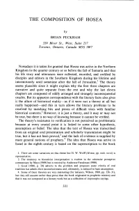 The Composition of Hosea