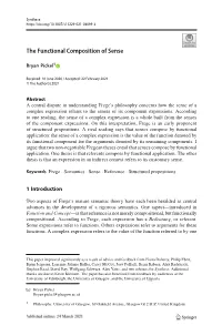The Functional Composition of Sense