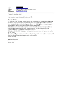 Your Reference TR010035 Our Reference