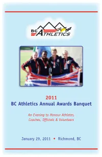 2010 Awards Banquet Program
