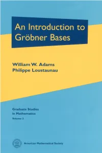 An Introduction to Gröbner Bases