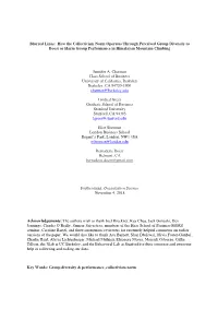 Blurred Lines: How the Collectivism Norm Operates Through Perceived Group Diversity to Boost Or Harm Group Performance in Himalayan Mountain Climbing