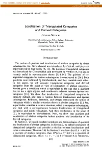 Localization of Triangulated Categories and Derived Categories