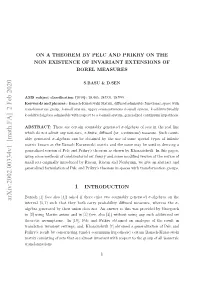 On a Theorem of Pelc and Prikry on the Nonexistence of Invariant