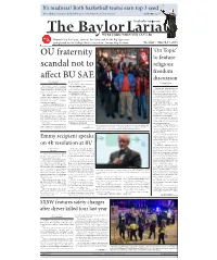 OU Fraternity Scandal Not to Affect BU