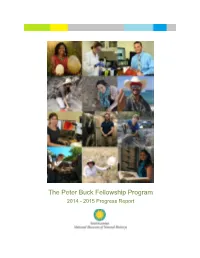 Peter Buck Fellowship Program 2014 - 2015 Progress Report