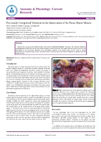 Previously Unreported Variation in the Innervation of the Psoas Major