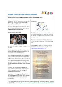 'Support, Connect & Inspire' Learner Worksheet