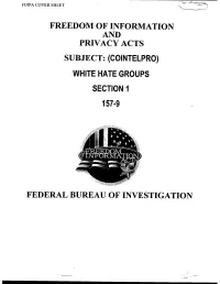 White Hate Groups Section 1 157-9