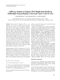 Chip-Seq Analysis to Explore DNA Replication Profile in Trifluridine