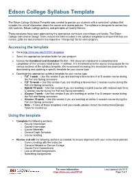 Edson College Syllabus Template