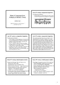 Ideas of Language from Antiquity to Modern Times