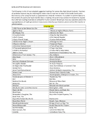 LBHS Non-Adopted Reading List
