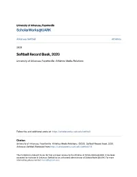 Softball Record Book, 2020