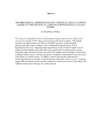Abstract IMPAIRED SEXUAL ASSERTIVENESS AND