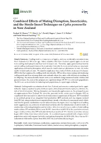 Combined Effects of Mating Disruption, Insecticides, and the Sterile Insect