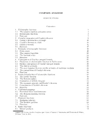 Complex Analysis