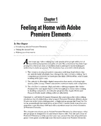 Feeling at Home with Adobe Premiere Elements