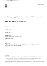 (NNPDS) on Average Daily Gain and Mortality in 4 Danish Pig Herds
