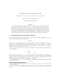 Nonparametric Regression in R