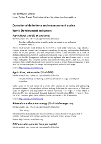 Operational Definitions and Measurement Scales World Development Indicators