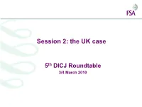 Session 2: the UK Case