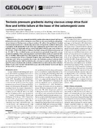 Tectonic Pressure Gradients During Viscous Creep Drive Fluid Flow And