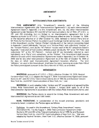 Amends Each of the Following Interconnection