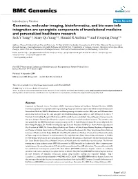 Genomics, Molecular Imaging, Bioinformatics, and Bio-Nano-Info