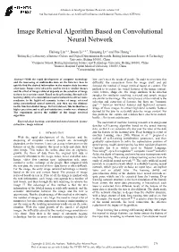 Image Retrieval Algorithm Based on Convolutional Neural Network
