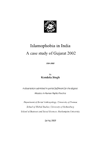 Islamophobia in India a Case Study of Gujarat 2002