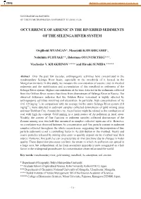 Occurrence of Arsenic in the Riverbed Sediments of The