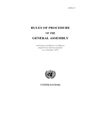Rules of Procedure General Assembly