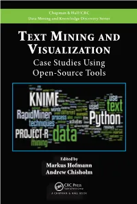 Text Mining and Visualization