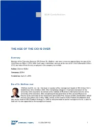 The Age of the Cio Is Over