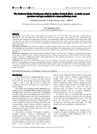 The Godavari Maha Pushkaram 2015 in Andhra Pradesh State - a Study on Good Practices and Gap Analysis of a Mass Gathering Event