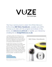 This Vuze Camera Project Is Taken from Peter Simcoe's Forthcoming
